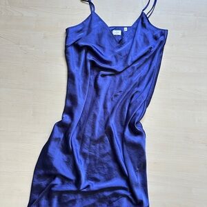 Aritzia Wilfred Purple Satin slip dress
